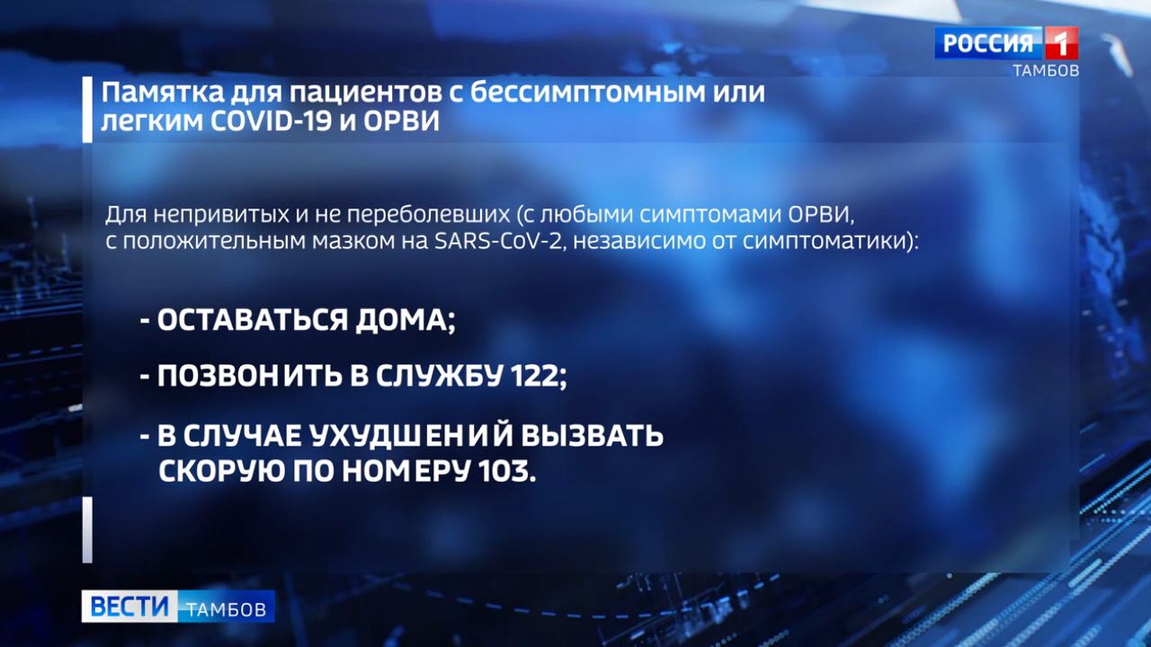 Минздрав опубликовал памятку для заболевших новым штаммом «омикрон» в  лёгкой форме - ВЕСТИ / Тамбов