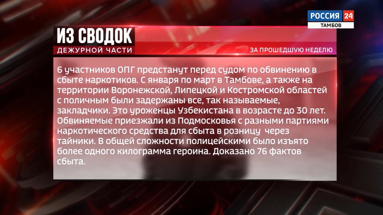 Одной строкой: смертельное ДТП, кража из ломбарда и поджог - ВЕСТИ / Тамбов