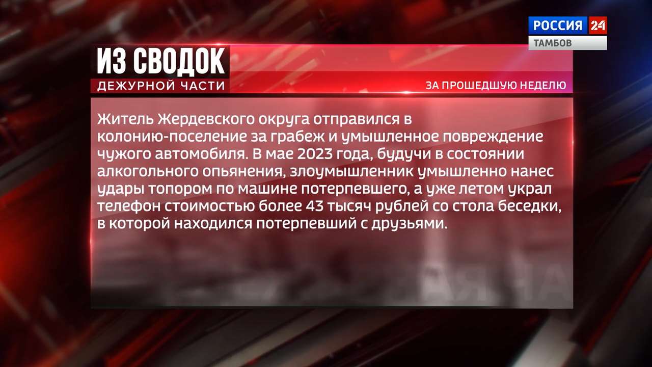 Одной строкой: фиктивная регистрация, грабеж и повреждения комбайна - ВЕСТИ  / Тамбов