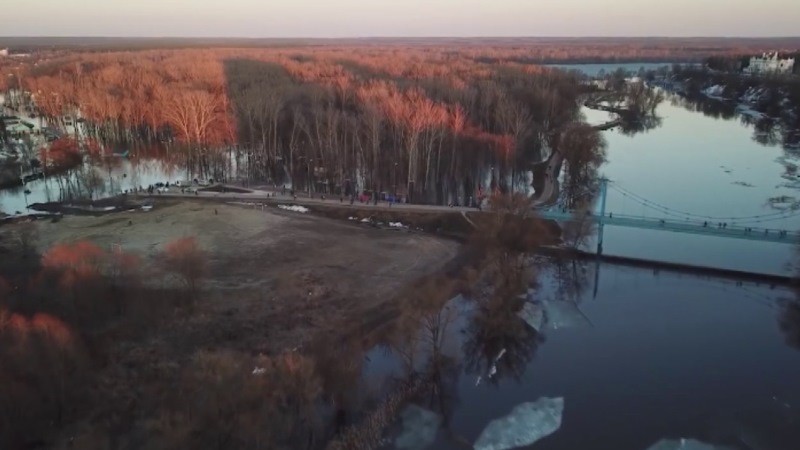 Уровень воды в реке Вороне в Уварове повысился на 6 сантиметров