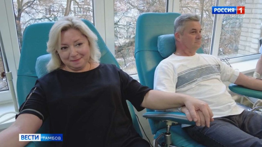Тамбовские семьи сдали кровь в рамках акции «Мы вместе»