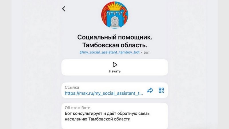 В Тамбовской области запущен чат-бот для информирования о мерах поддержки участников СВО