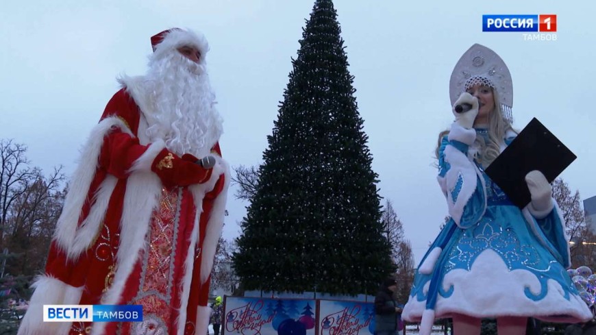 В Тамбове возле «Пигмента» зажгли елку