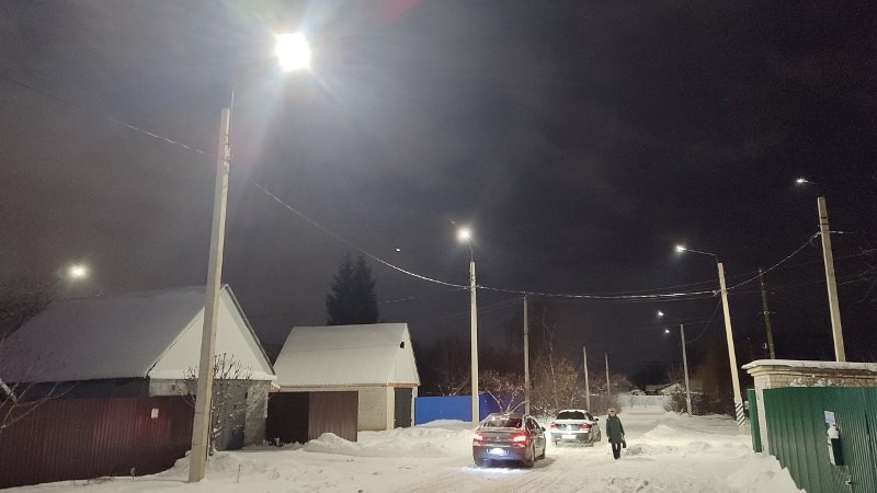 На одной из улиц в западной части Тамбова впервые появилось уличное освещение