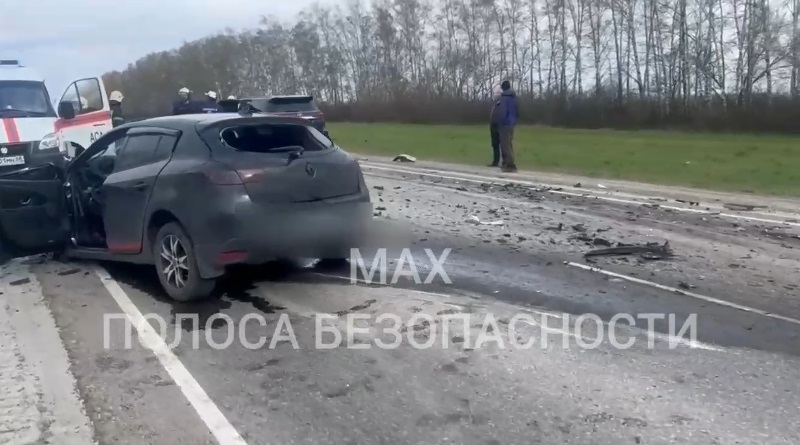 На трассе под Тамбовом при лобовом столкновении машин погиб мужчина, ещё трое в больнице