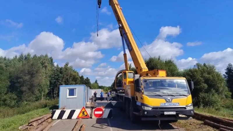 В Моршанском округе начали строить временный мост через реку Пячка